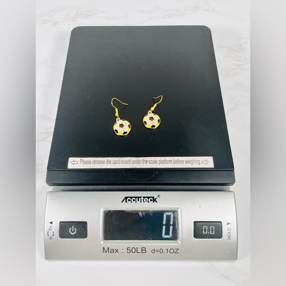 Bling Soccer Ball Earrings - Picture 6 of 8